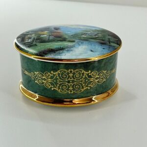 Thomas Kinkade Lamplight Brooke Music Box First Issue Village Collection Melody